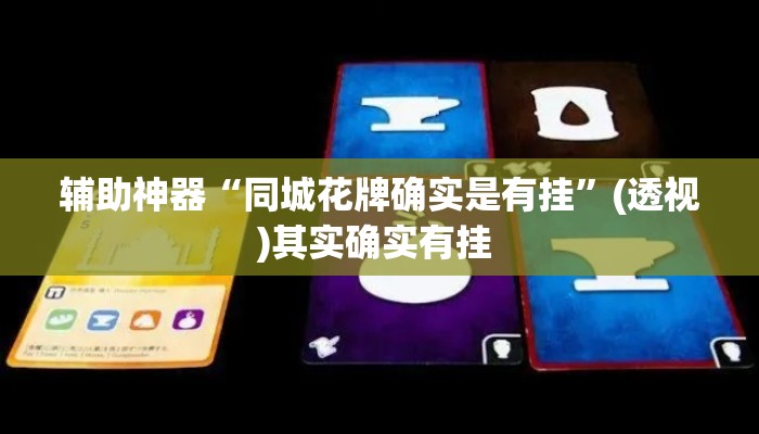 辅助神器“同城花牌确实是有挂”(透视)其实确实有挂 