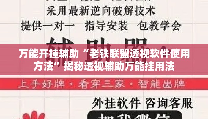 万能开挂辅助“老铁联盟透视软件使用方法	”揭秘透视辅助万能挂用法
