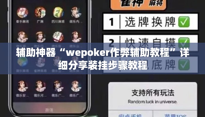 辅助神器“wepoker作弊辅助教程”详细分享装挂步骤教程