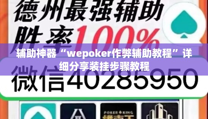 辅助神器“wepoker作弊辅助教程”详细分享装挂步骤教程