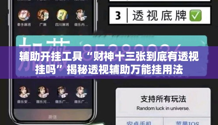 辅助开挂工具“财神十三张到底有透视挂吗”揭秘透视辅助万能挂用法