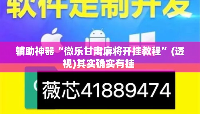 辅助神器“微乐甘肃麻将开挂教程”(透视)其实确实有挂 