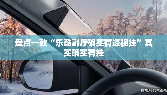 盘点一款“乐酷副厅确实有透视挂”其实确实有挂