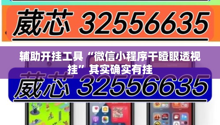 辅助开挂工具“微信小程序干瞪眼透视挂”其实确实有挂