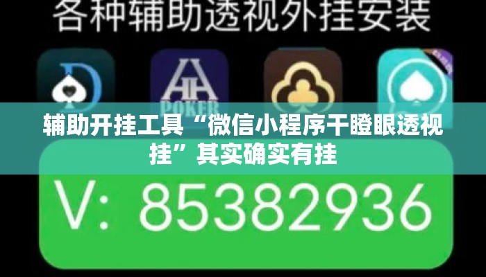 辅助开挂工具“微信小程序干瞪眼透视挂”其实确实有挂