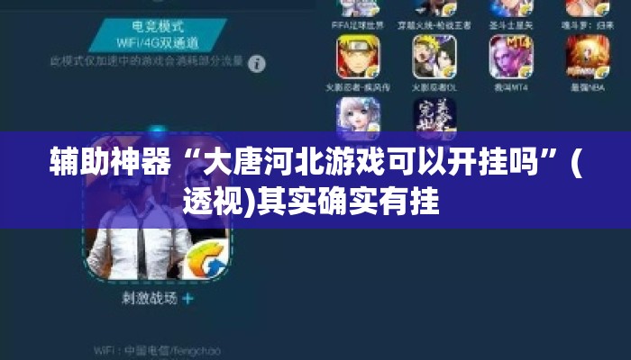 辅助神器“大唐河北游戏可以开挂吗”(透视)其实确实有挂 