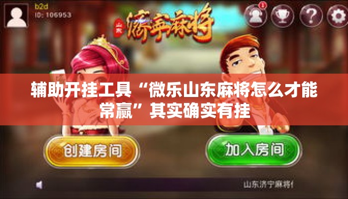 辅助开挂工具“微乐山东麻将怎么才能常赢”其实确实有挂