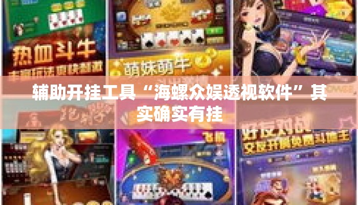 辅助开挂工具“海螺众娱透视软件”其实确实有挂