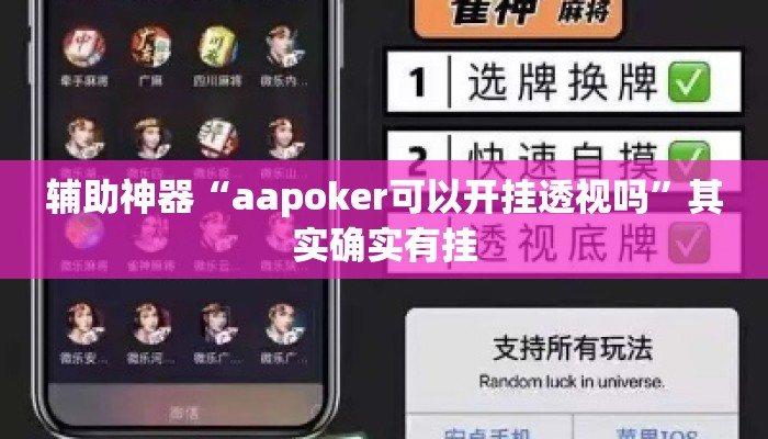 辅助神器“aapoker可以开挂透视吗	”其实确实有挂