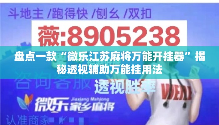 盘点一款“微乐江苏麻将万能开挂器”揭秘透视辅助万能挂用法