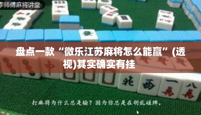 盘点一款“微乐江苏麻将怎么能赢	”(透视)其实确实有挂 