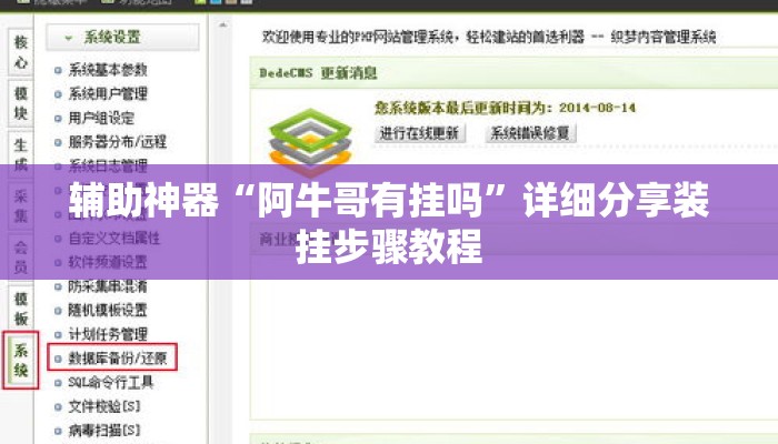 辅助神器“阿牛哥有挂吗”详细分享装挂步骤教程