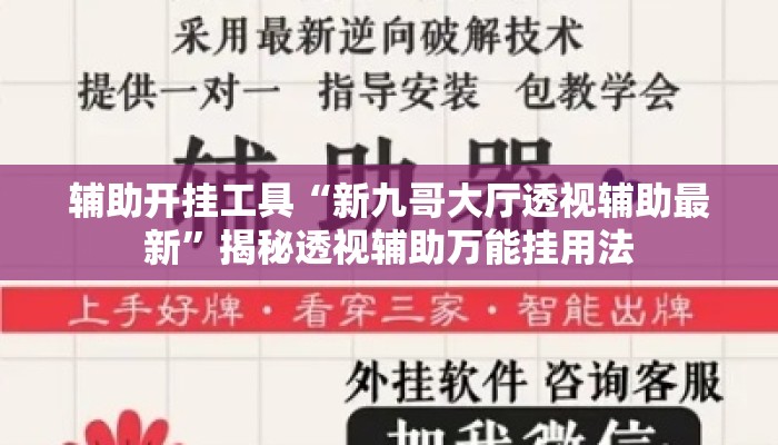 辅助开挂工具“新九哥大厅透视辅助最新”揭秘透视辅助万能挂用法