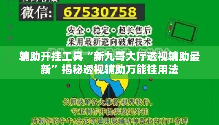 辅助开挂工具“新九哥大厅透视辅助最新”揭秘透视辅助万能挂用法