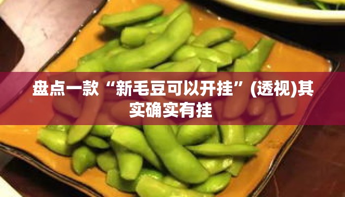 盘点一款“新毛豆可以开挂	”(透视)其实确实有挂 