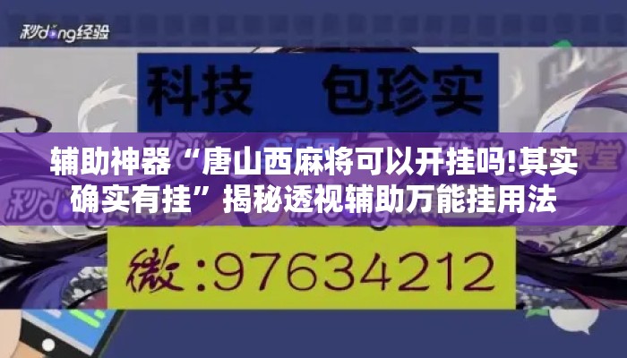 辅助神器“唐山西麻将可以开挂吗!其实确实有挂”揭秘透视辅助万能挂用法