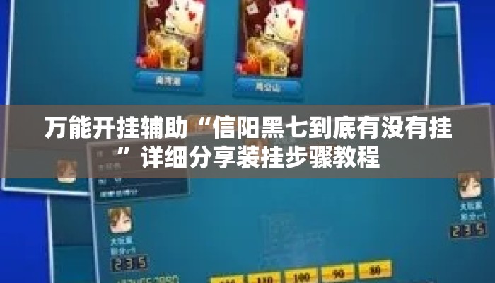 万能开挂辅助“信阳黑七到底有没有挂”详细分享装挂步骤教程