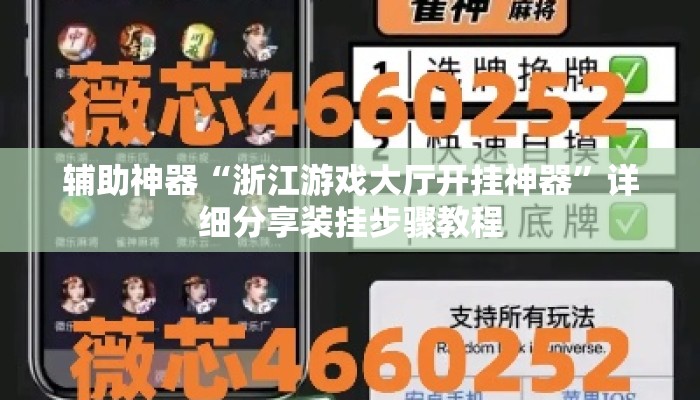 辅助神器“浙江游戏大厅开挂神器”详细分享装挂步骤教程