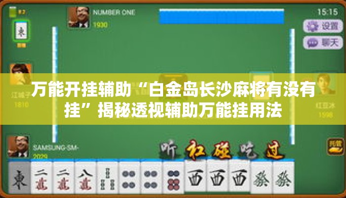 万能开挂辅助“白金岛长沙麻将有没有挂”揭秘透视辅助万能挂用法