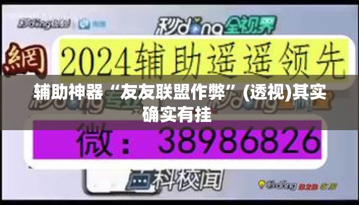 辅助神器“友友联盟作弊	”(透视)其实确实有挂 