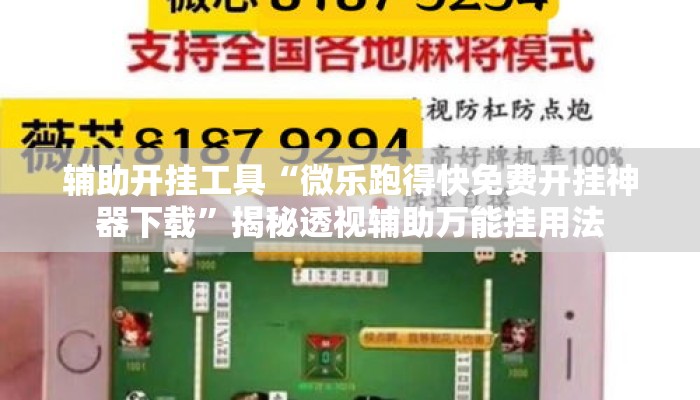 辅助开挂工具“微乐跑得快免费开挂神器下载	”揭秘透视辅助万能挂用法