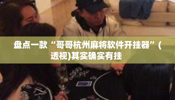 盘点一款“哥哥杭州麻将软件开挂器	”(透视)其实确实有挂 