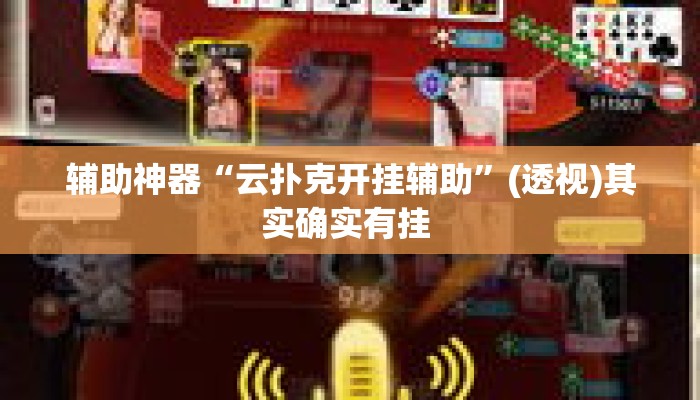 辅助神器“云扑克开挂辅助”(透视)其实确实有挂 