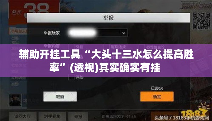 辅助开挂工具“大头十三水怎么提高胜率”(透视)其实确实有挂 