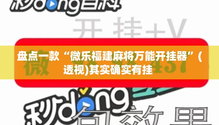 辅助神器“全民松原麻将怎么开挂”详细分享装挂步骤教程