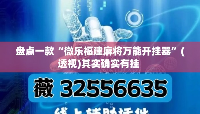 盘点一款“微乐福建麻将万能开挂器”(透视)其实确实有挂 