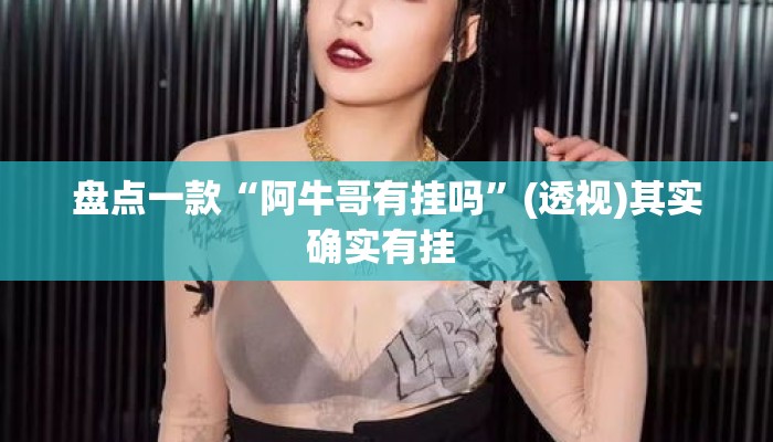 盘点一款“阿牛哥有挂吗”(透视)其实确实有挂 