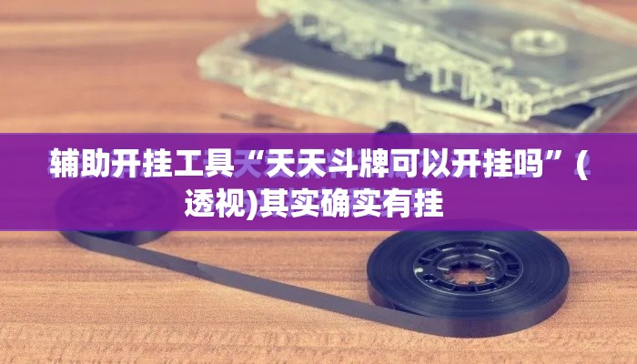 辅助开挂工具“天天斗牌可以开挂吗	”(透视)其实确实有挂 