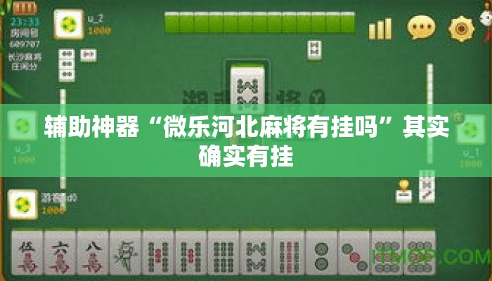 辅助神器“微乐河北麻将有挂吗”其实确实有挂