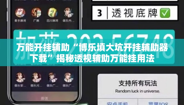 万能开挂辅助“博乐填大坑开挂辅助器下载”揭秘透视辅助万能挂用法
