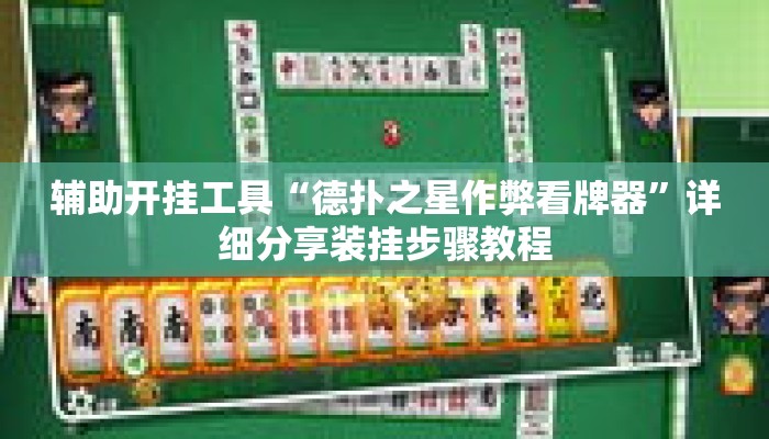 辅助开挂工具“德扑之星作弊看牌器”详细分享装挂步骤教程