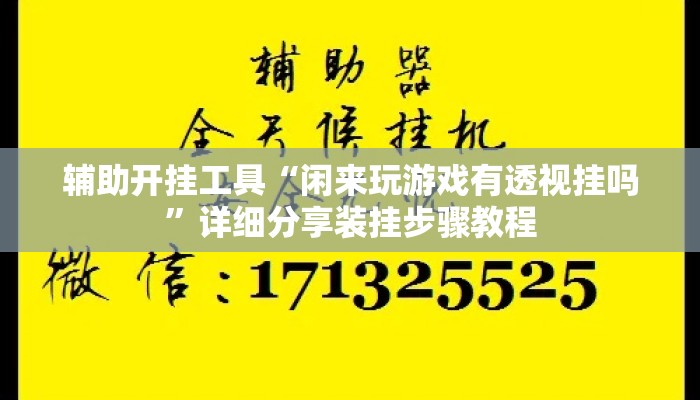 辅助开挂工具“闲来玩游戏有透视挂吗”详细分享装挂步骤教程