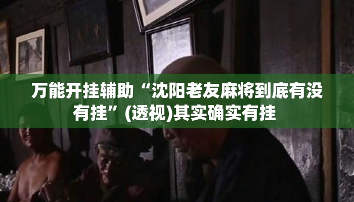 万能开挂辅助“沈阳老友麻将到底有没有挂”(透视)其实确实有挂 