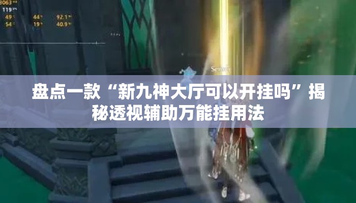 盘点一款“新九神大厅可以开挂吗	”揭秘透视辅助万能挂用法