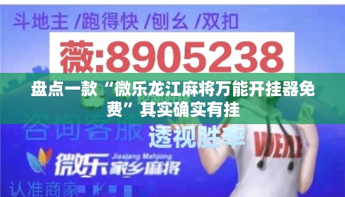 盘点一款“微乐龙江麻将万能开挂器免费”其实确实有挂