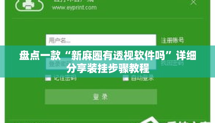 盘点一款“新麻圈有透视软件吗	”详细分享装挂步骤教程