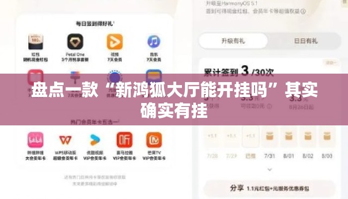 盘点一款“新鸿狐大厅能开挂吗”其实确实有挂
