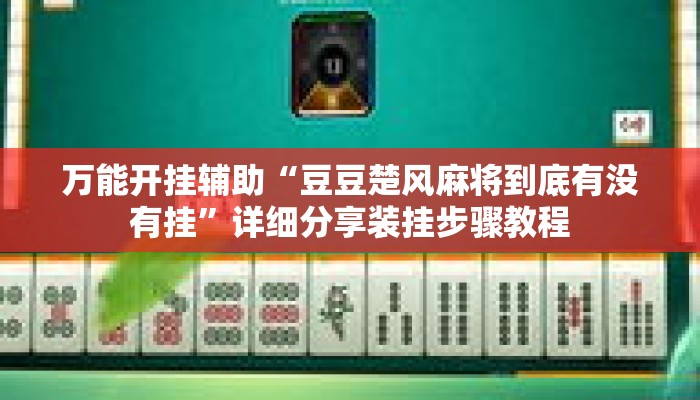 万能开挂辅助“豆豆楚风麻将到底有没有挂”详细分享装挂步骤教程