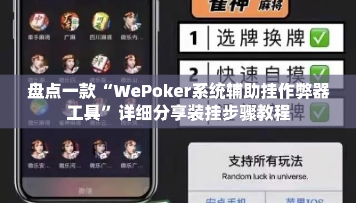 盘点一款“WePoker系统辅助挂作弊器工具”详细分享装挂步骤教程