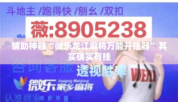 辅助神器“微乐龙江麻将万能开挂器”其实确实有挂