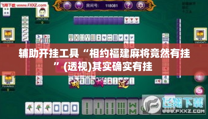 辅助开挂工具“相约福建麻将竟然有挂”(透视)其实确实有挂 