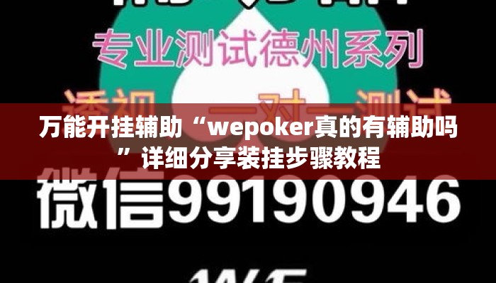 万能开挂辅助“wepoker真的有辅助吗	”详细分享装挂步骤教程