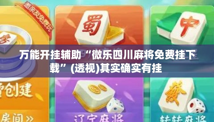 万能开挂辅助“微乐四川麻将免费挂下载”(透视)其实确实有挂 