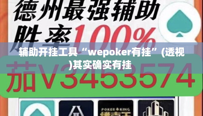 辅助开挂工具“wepoker有挂”(透视)其实确实有挂 