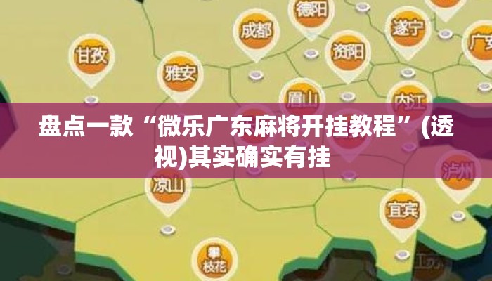 盘点一款“微乐广东麻将开挂教程”(透视)其实确实有挂 