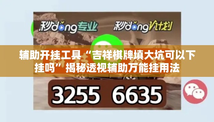 辅助开挂工具“吉祥棋牌填大坑可以下挂吗”揭秘透视辅助万能挂用法
